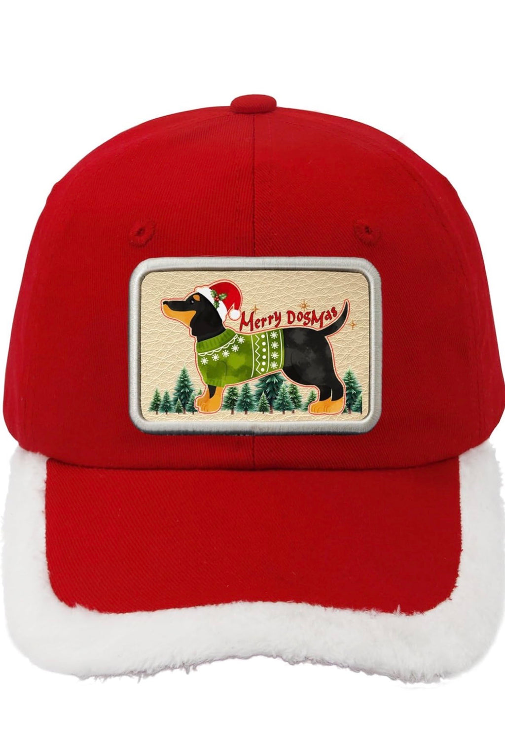 Dachshund Merry Dosmas Merry Christmas Baseball Hat Santa Hat Men's Hat