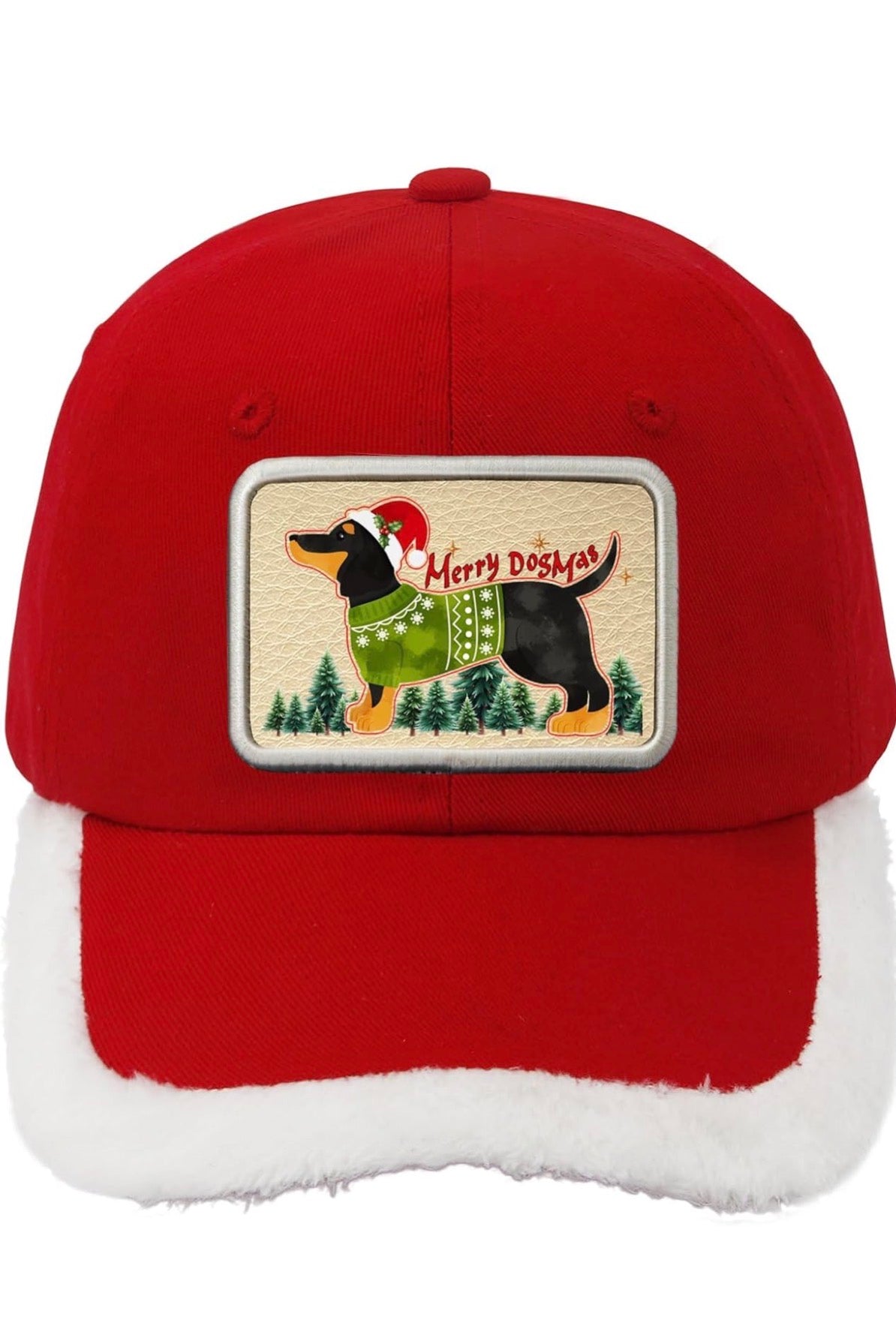Dachshund Merry Dosmas Merry Christmas Baseball Hat Santa Hat Men's Hat
