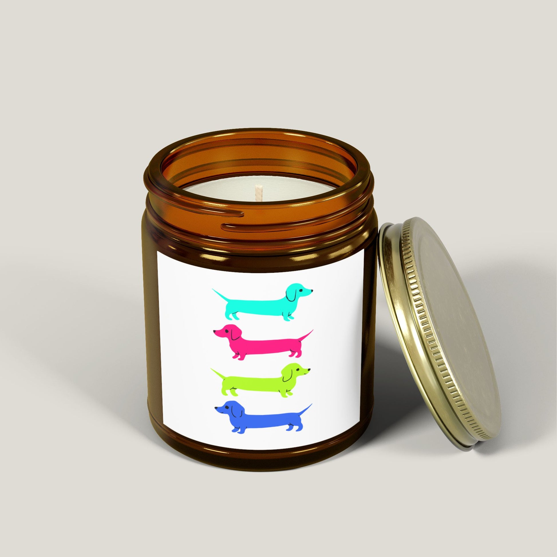 Colorful Dachshunds Scented Candle