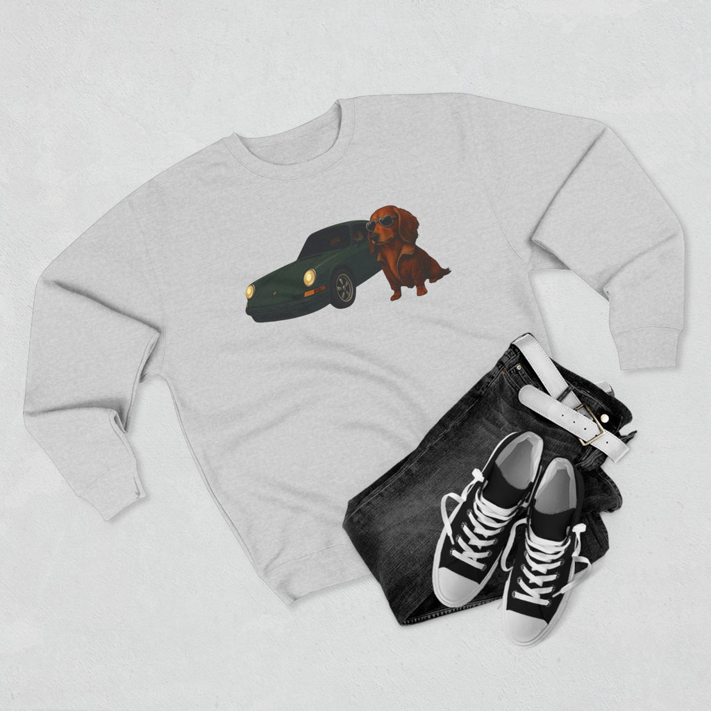 Dachshund Car Premium Crewneck