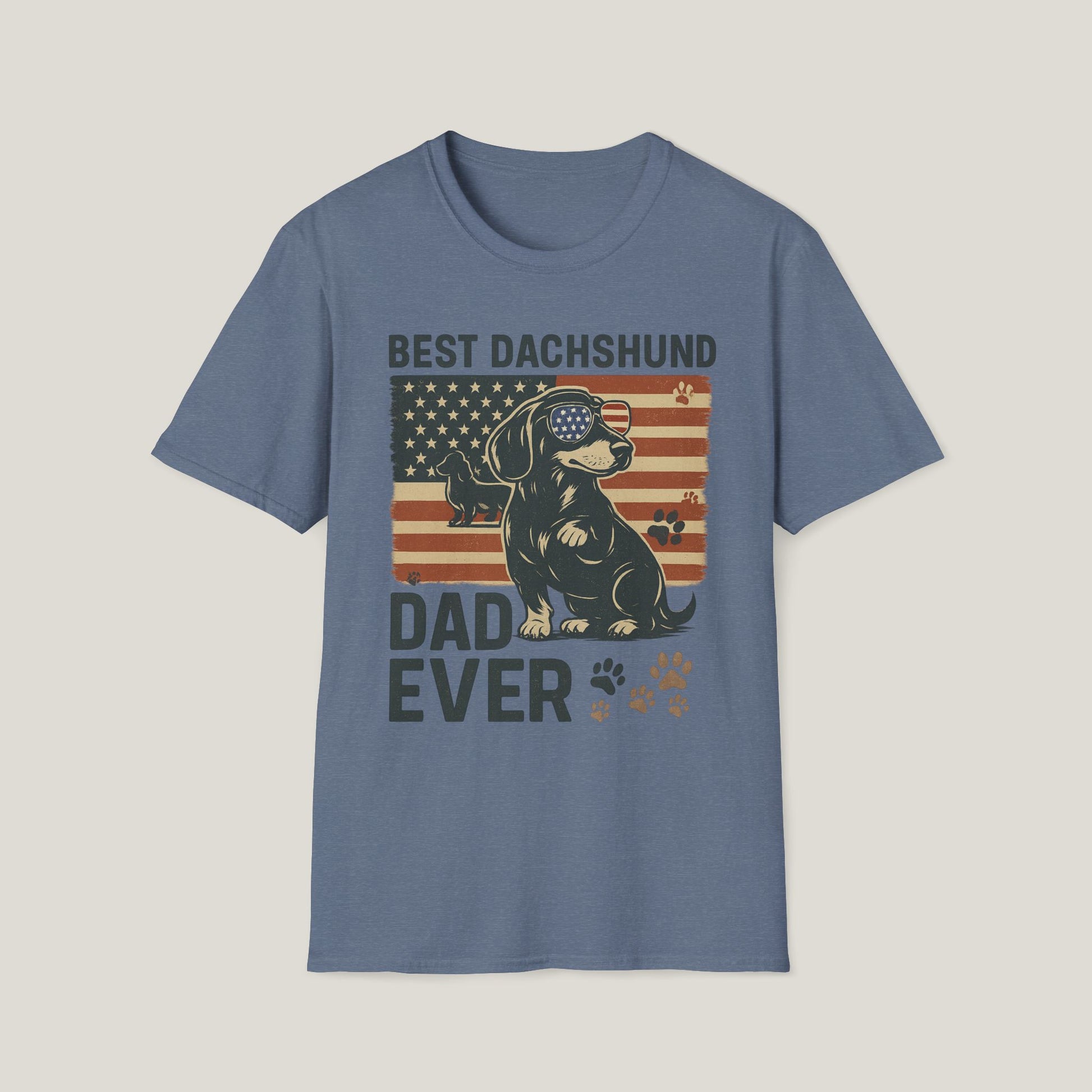 American Flag Dachshund Dad Tee