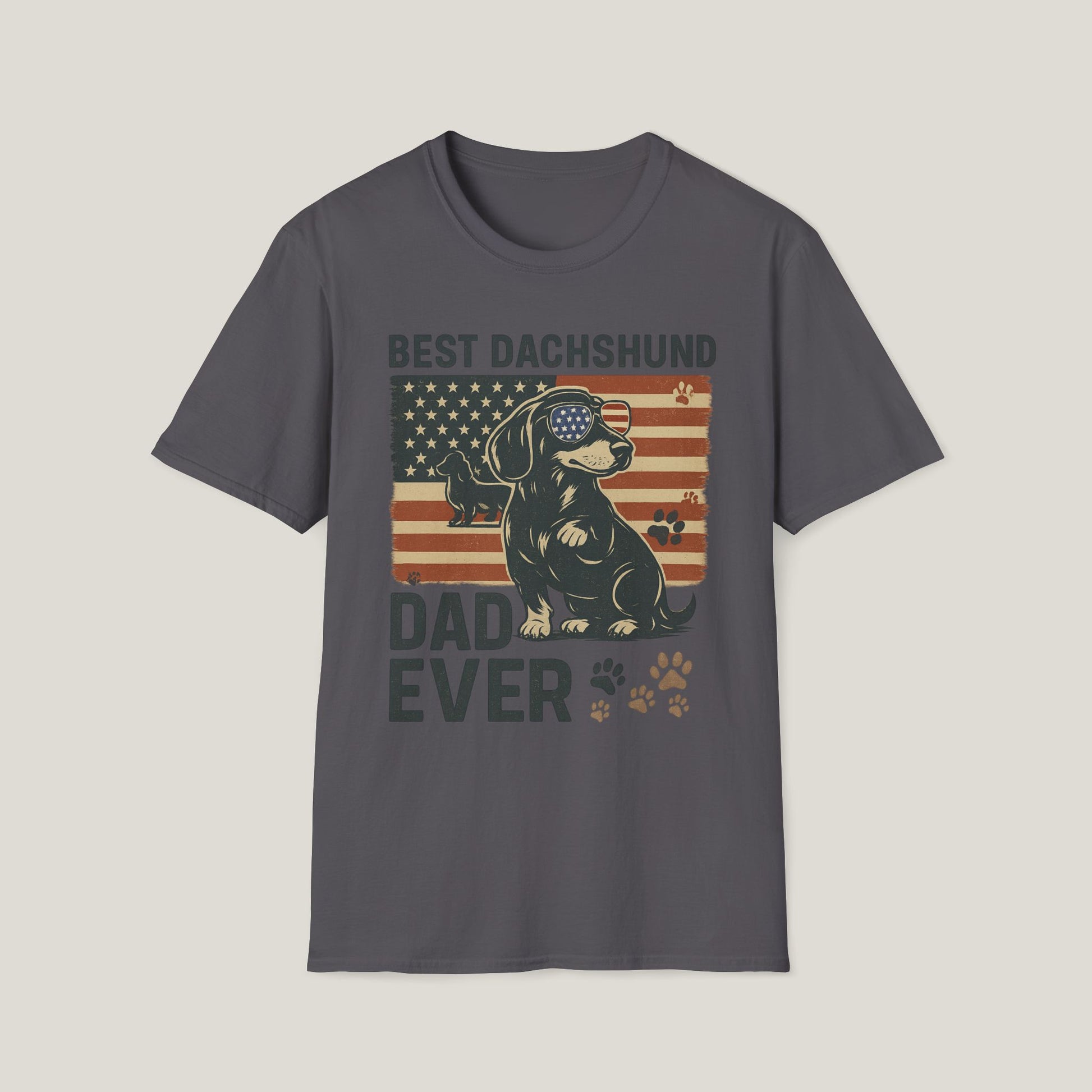 American Flag Dachshund Dad Tee