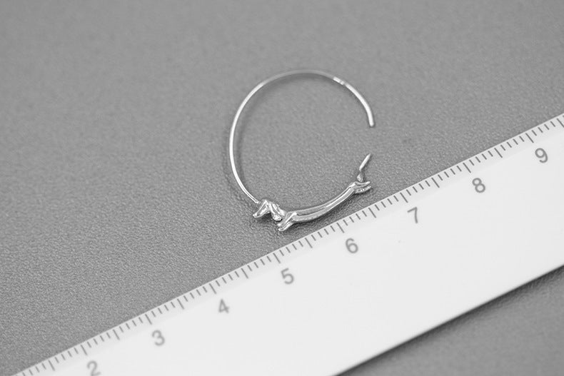 Cute dachshund puppy earrings