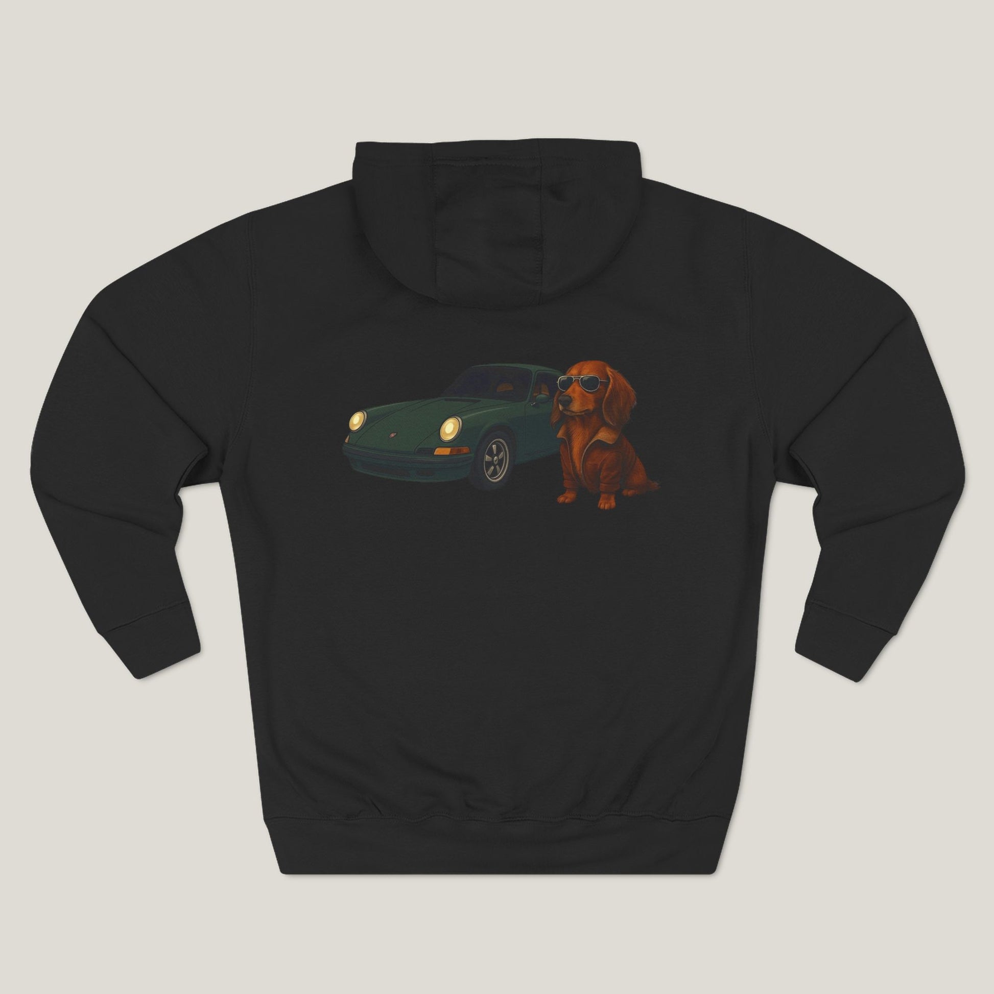 Dachshund Car Premium Hoodie