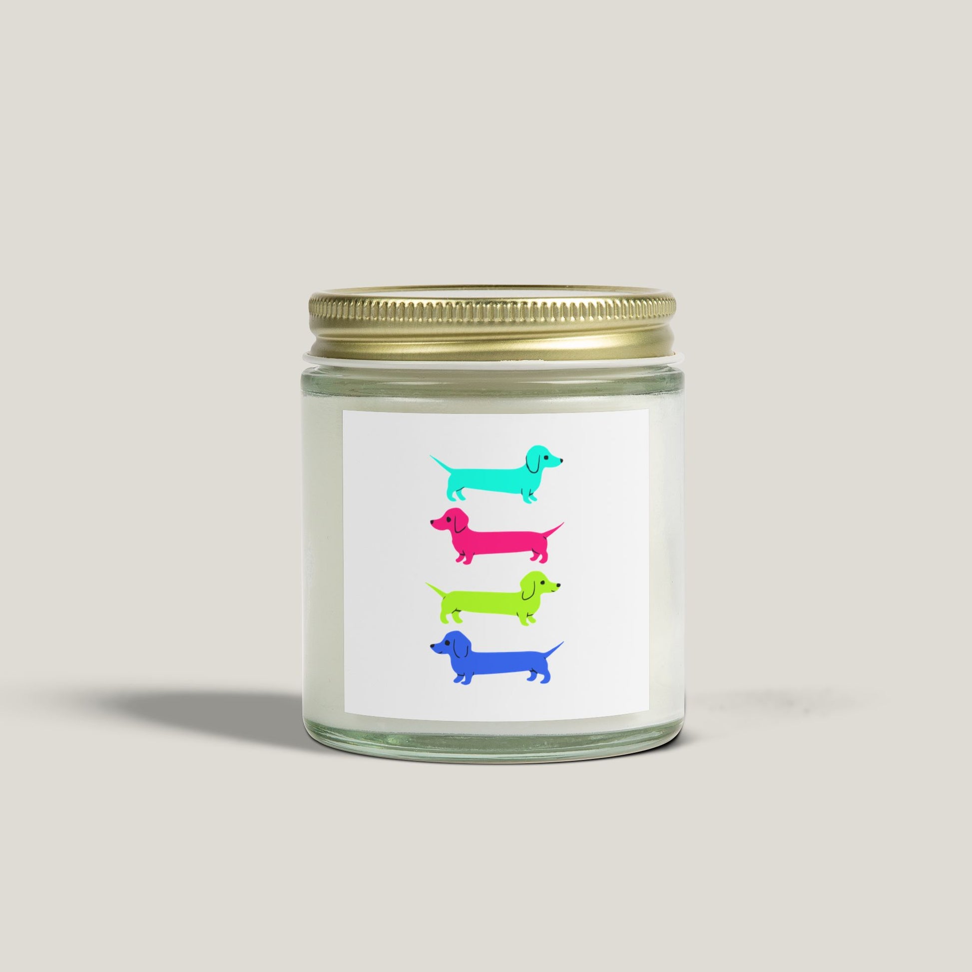 Colorful Dachshunds Scented Candle