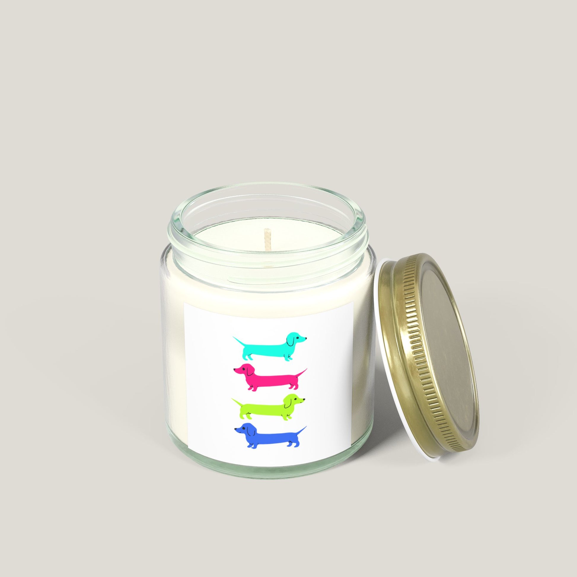 Colorful Dachshunds Scented Candle