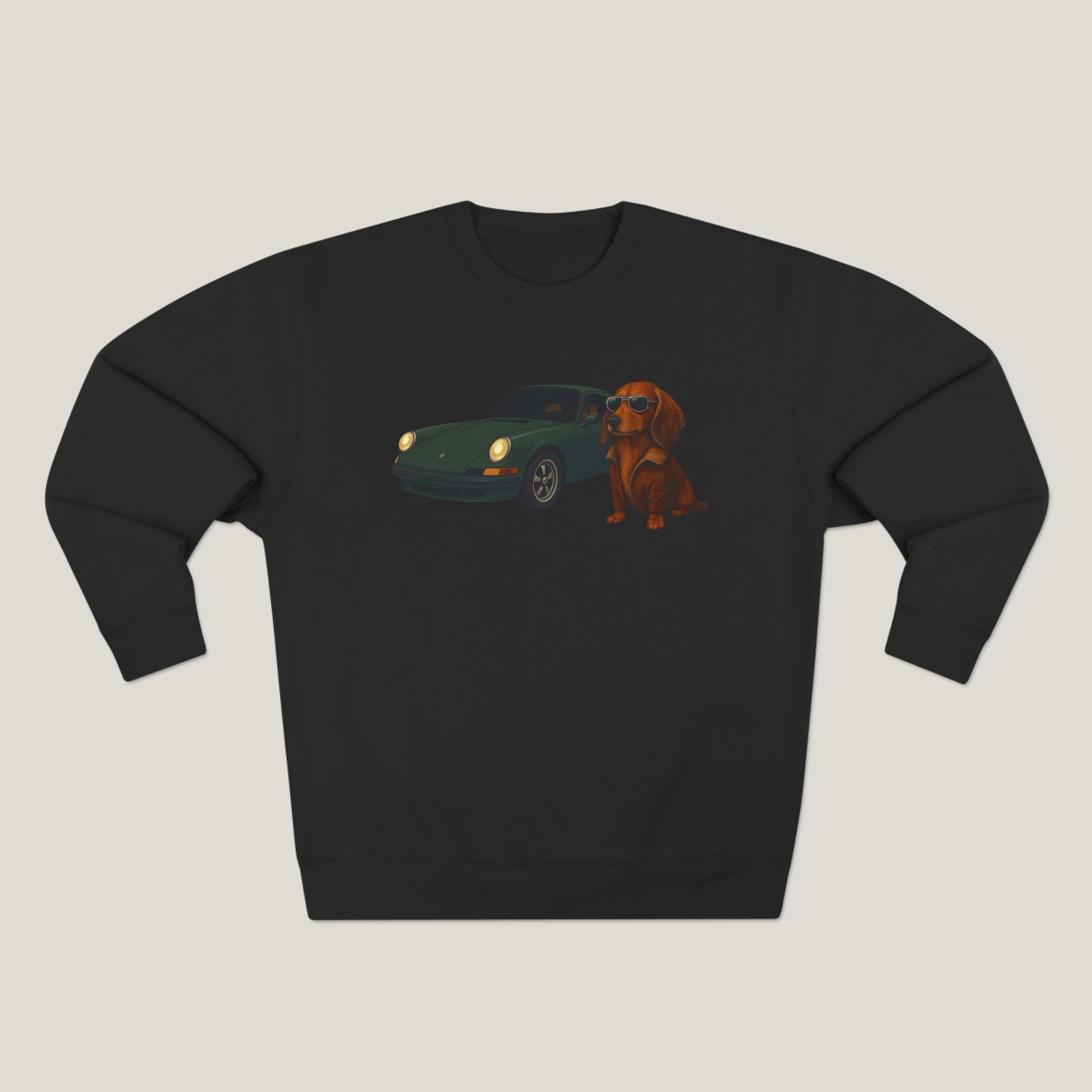 Dachshund Car Premium Crewneck