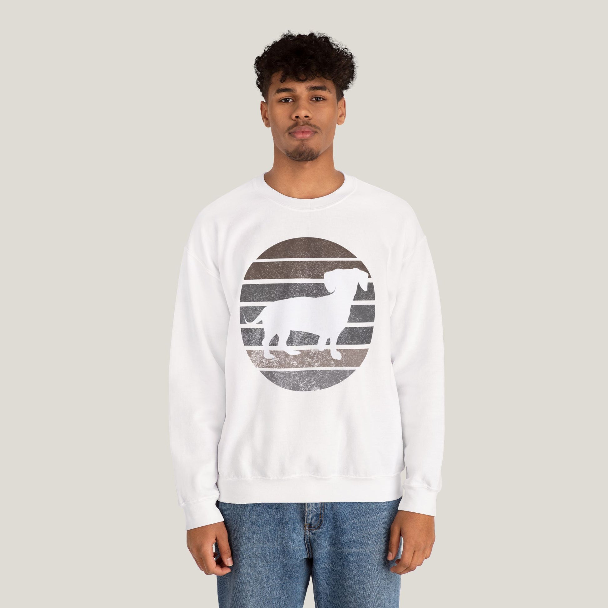 Dachshund Dad Logo Crewneck