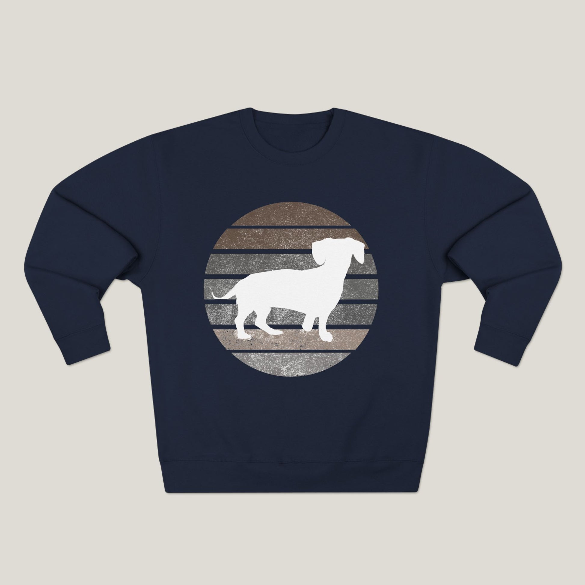 Dachshund Dad Logo Premium Crewneck