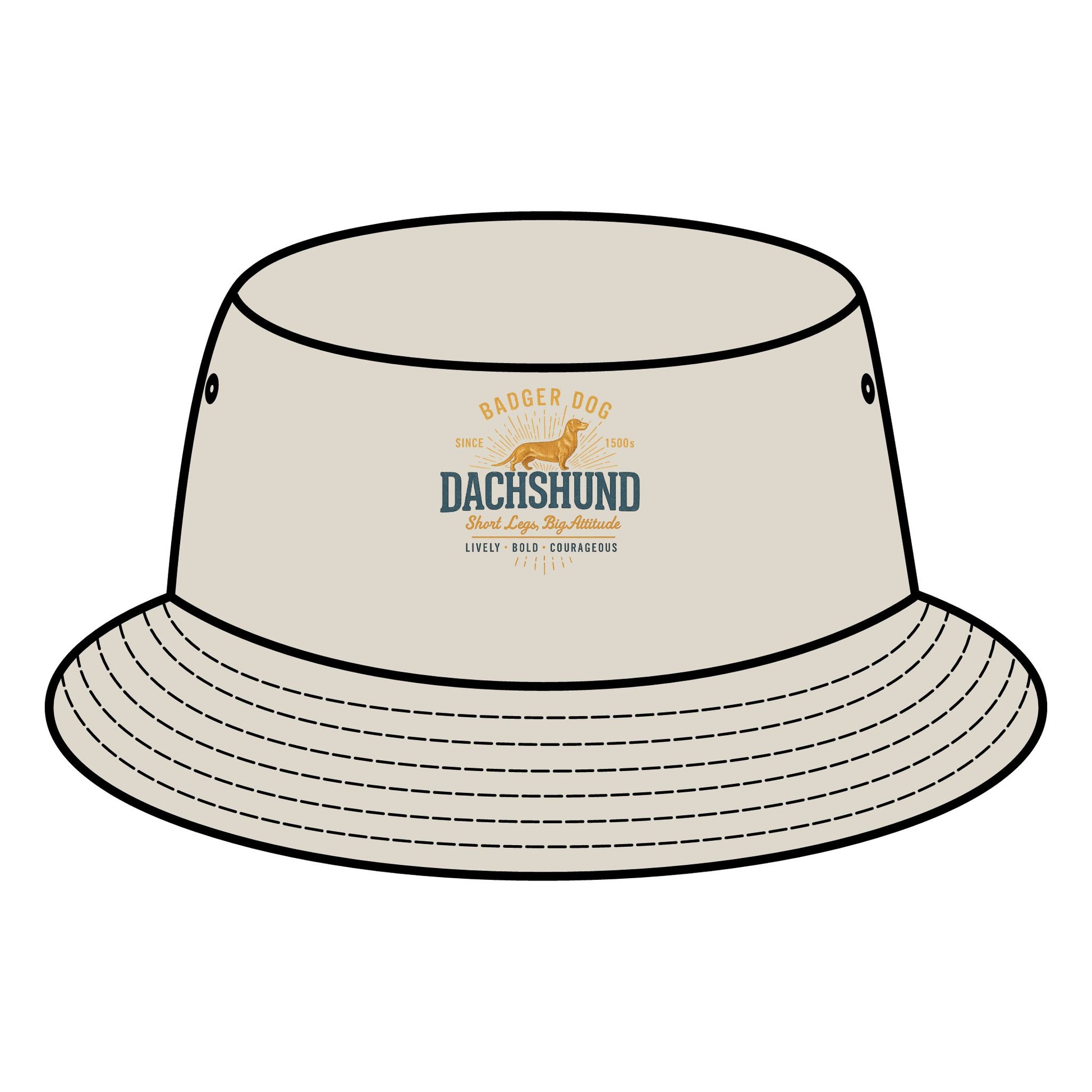 Badger Dog Dachshund Bucket Hat
