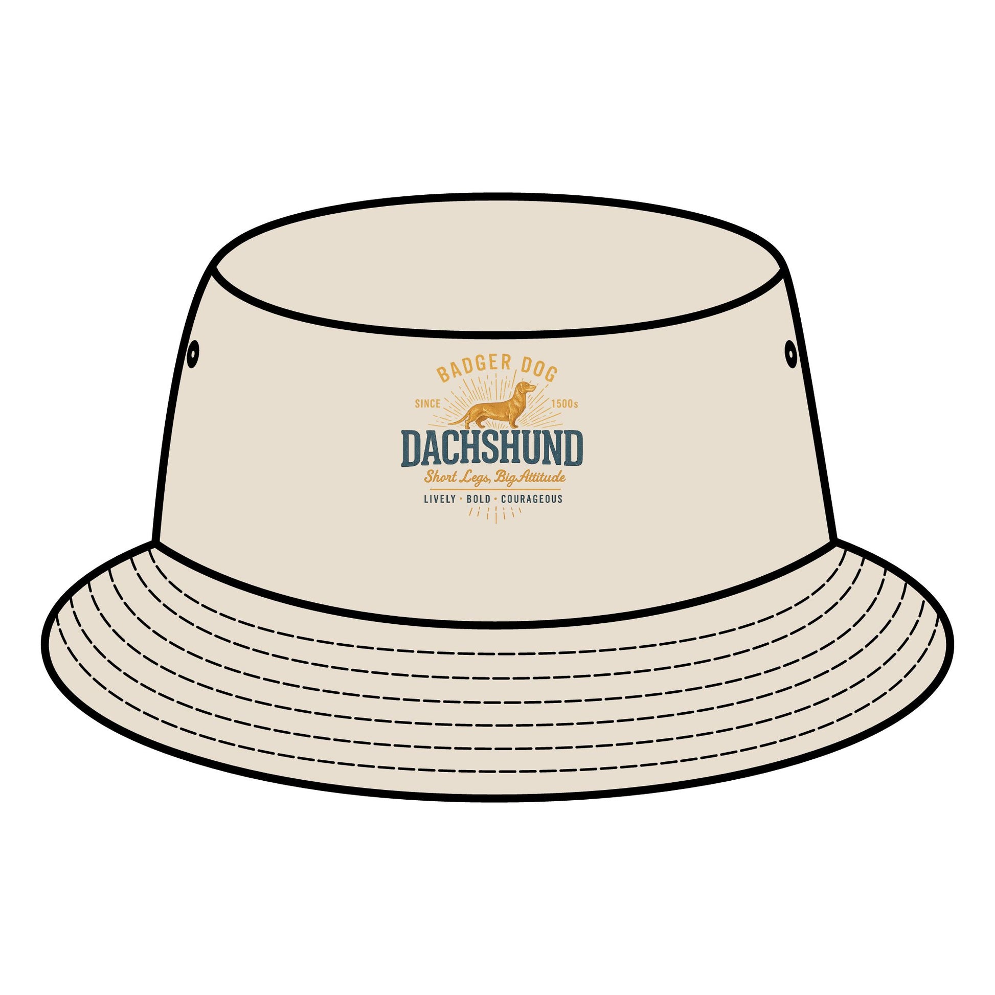 Badger Dog Dachshund Bucket Hat