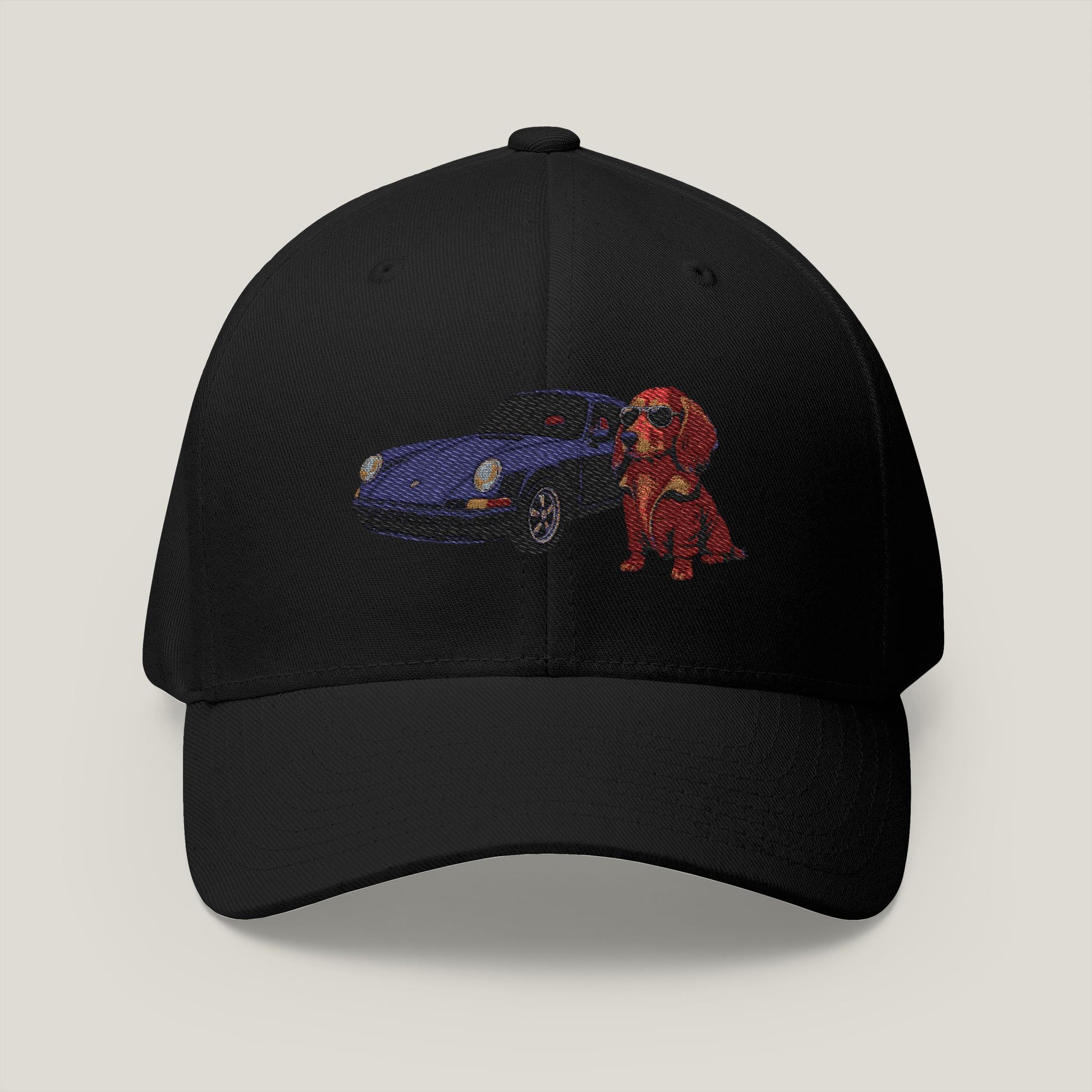 Dachshund Car Embroidery Hat
