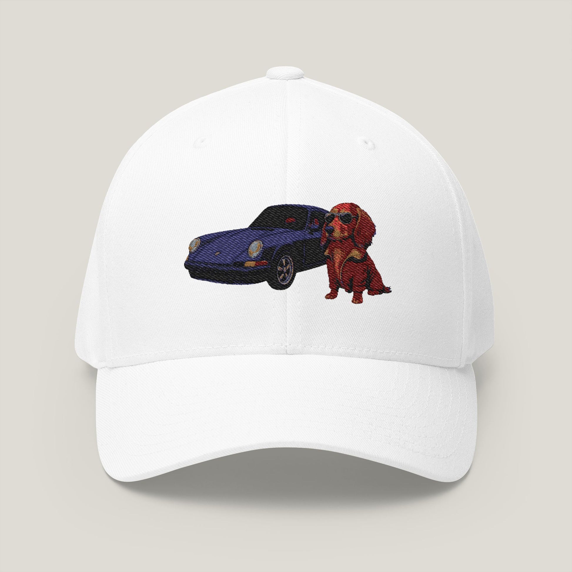 Dachshund Car Embroidery Hat