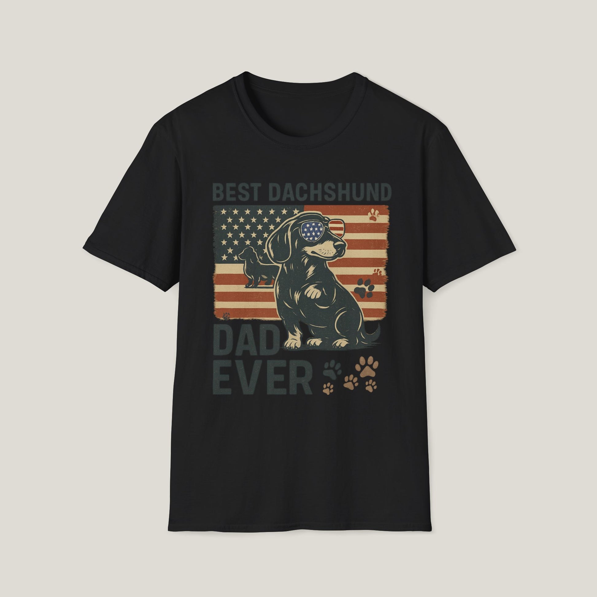 American Flag Dachshund Dad Tee