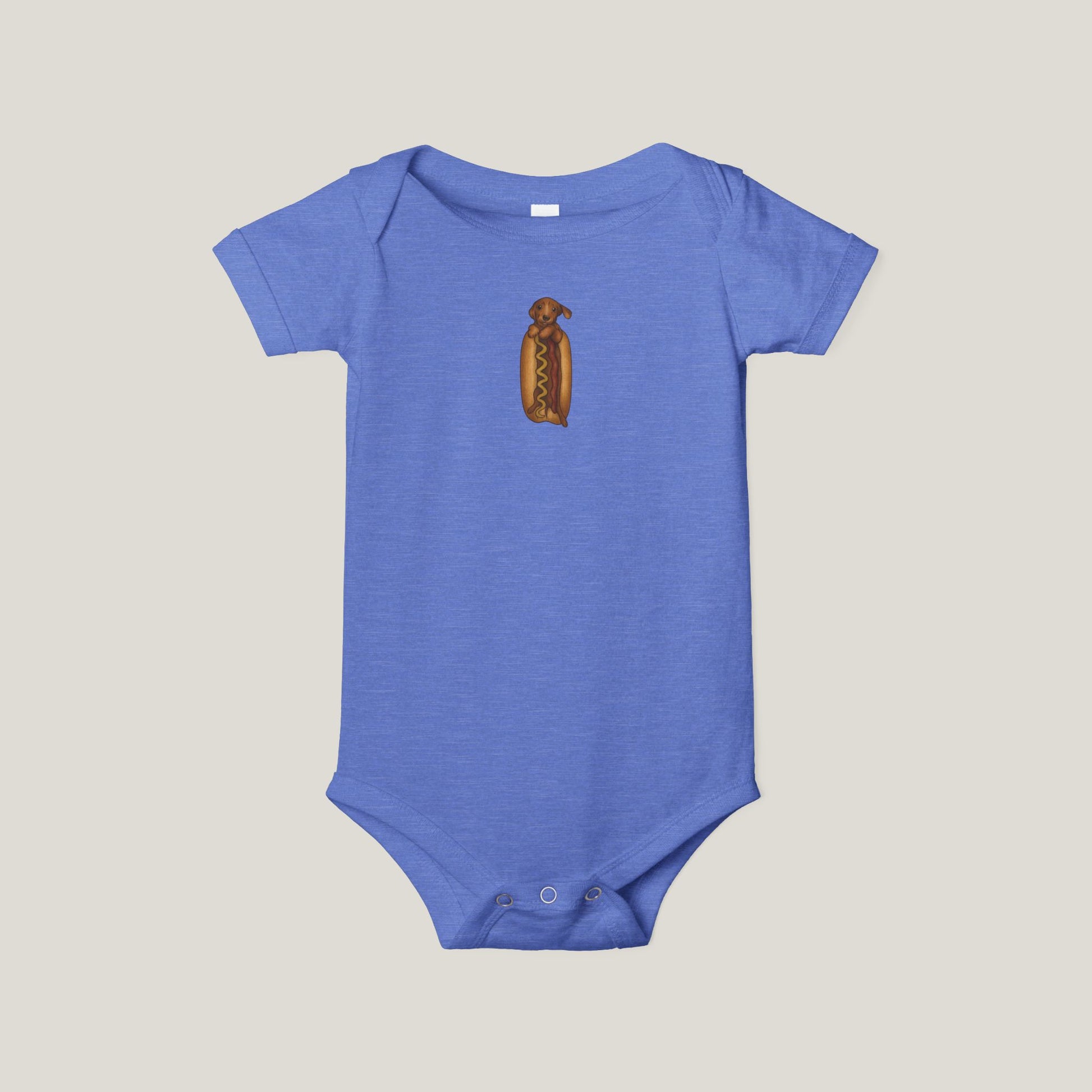 Dachshund In A Hot Dog Onesie