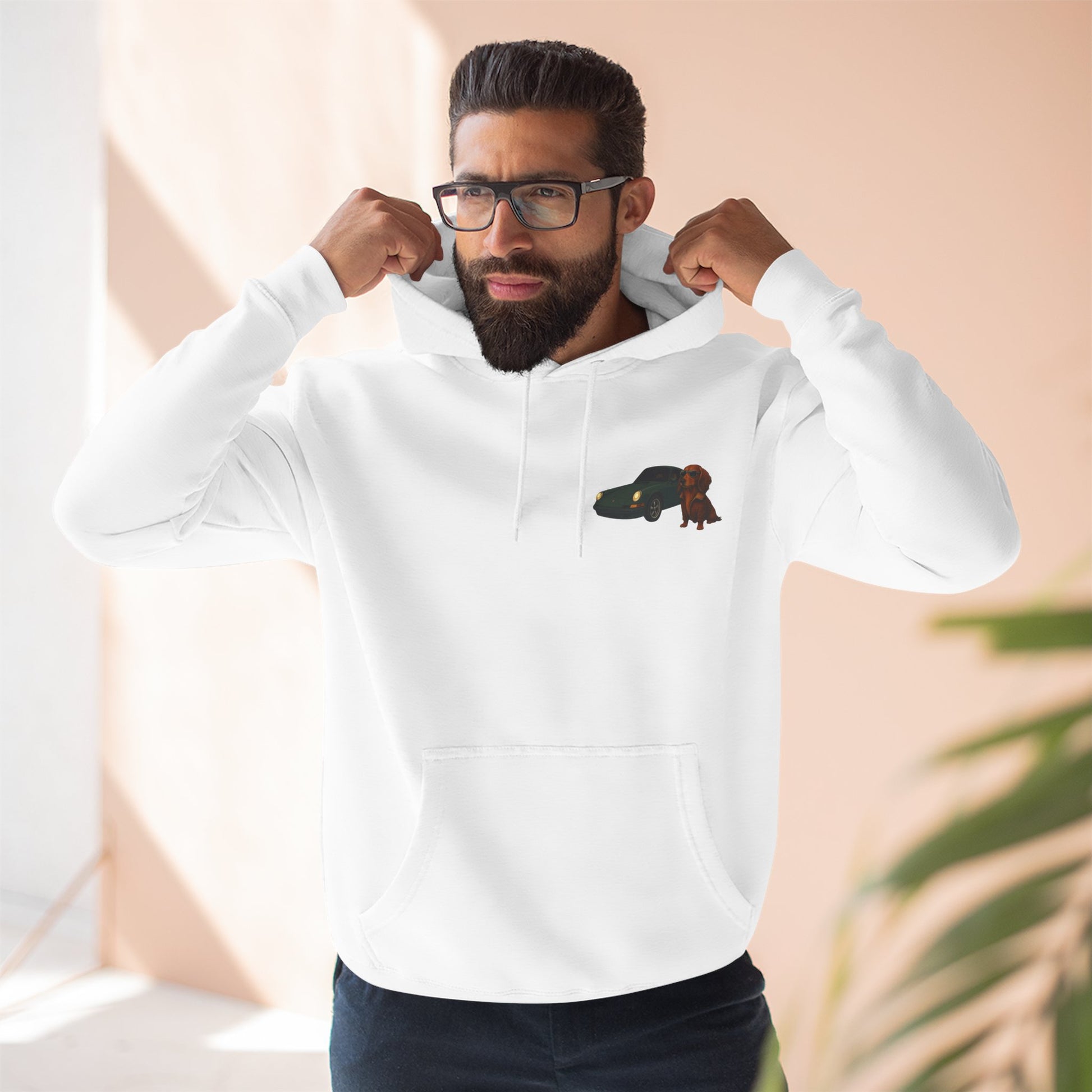 Dachshund Car Premium Hoodie