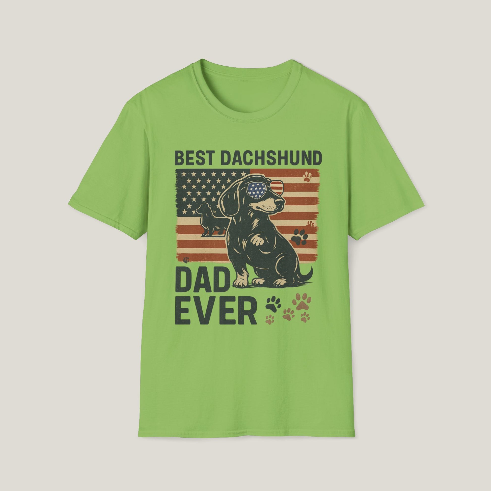 American Flag Dachshund Dad Tee