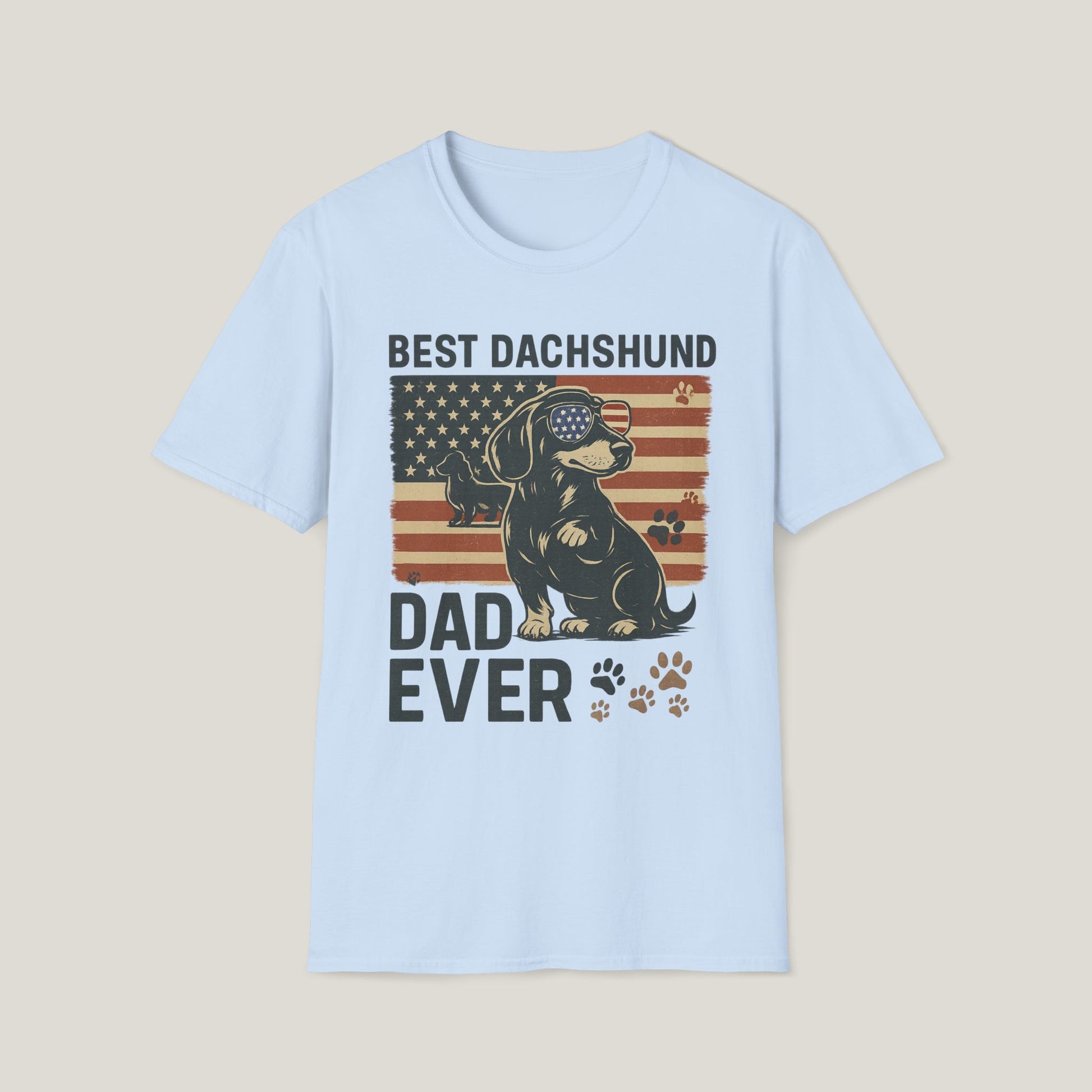 American Flag Dachshund Dad Tee