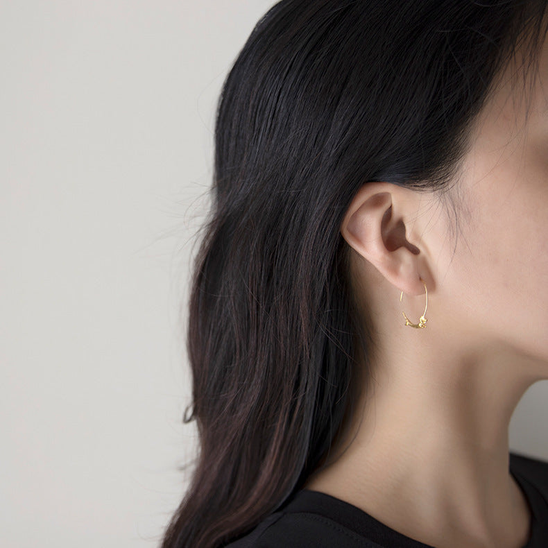 Cute dachshund puppy earrings