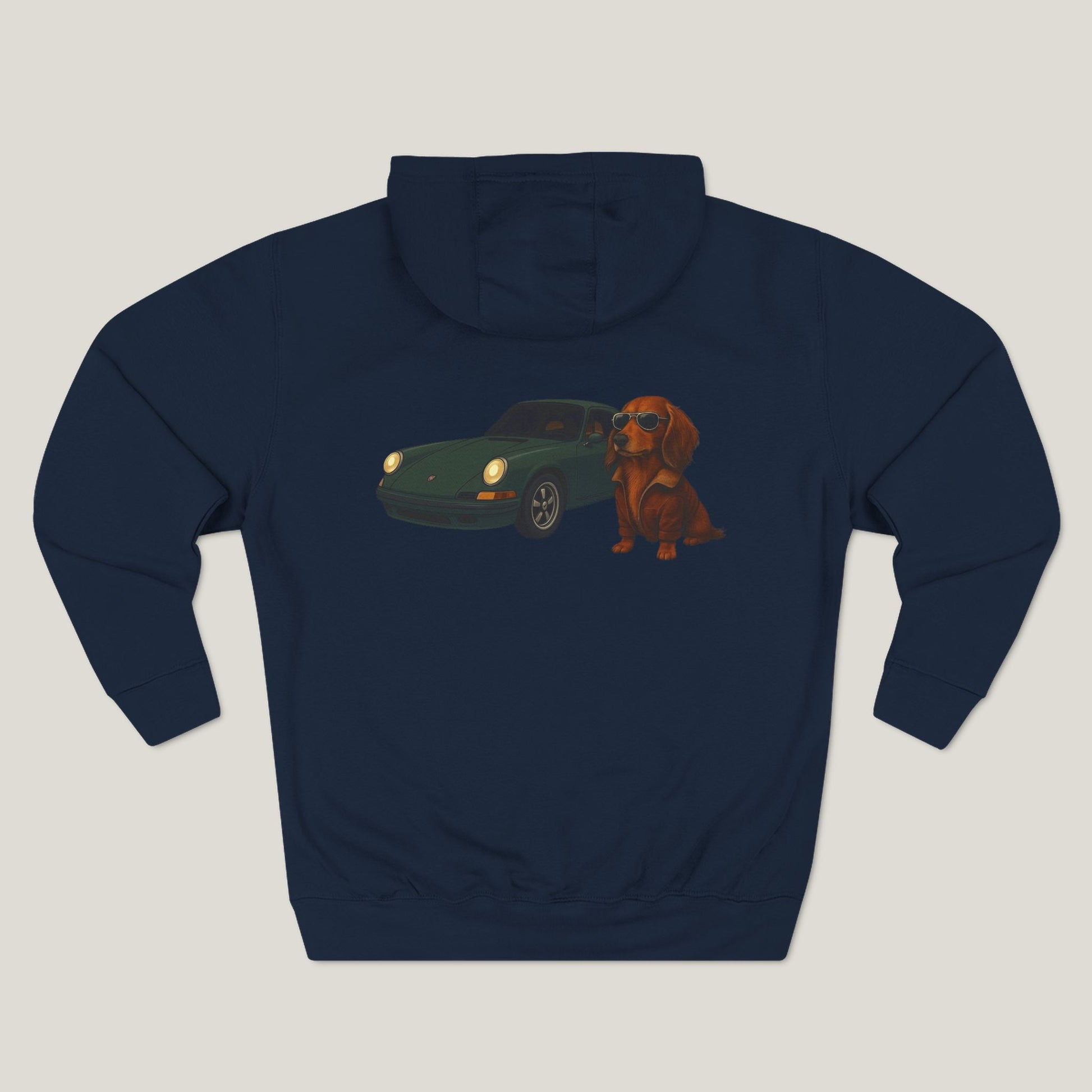 Dachshund Car Premium Hoodie