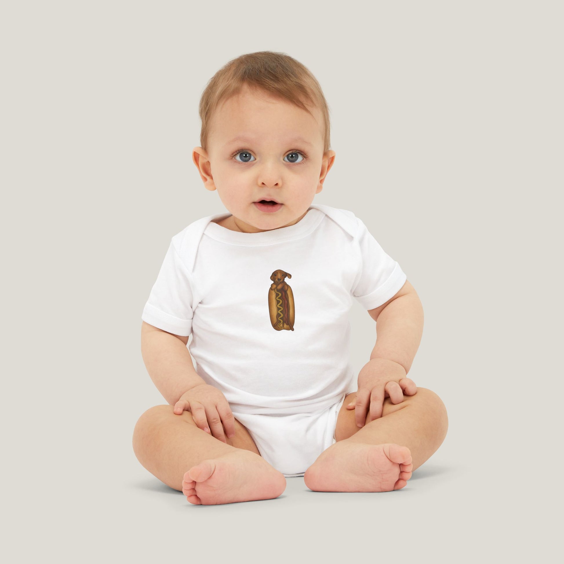 Dachshund In A Hot Dog Onesie