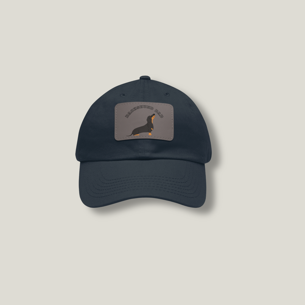 Dachshund Dad Hat with Leather Patch
