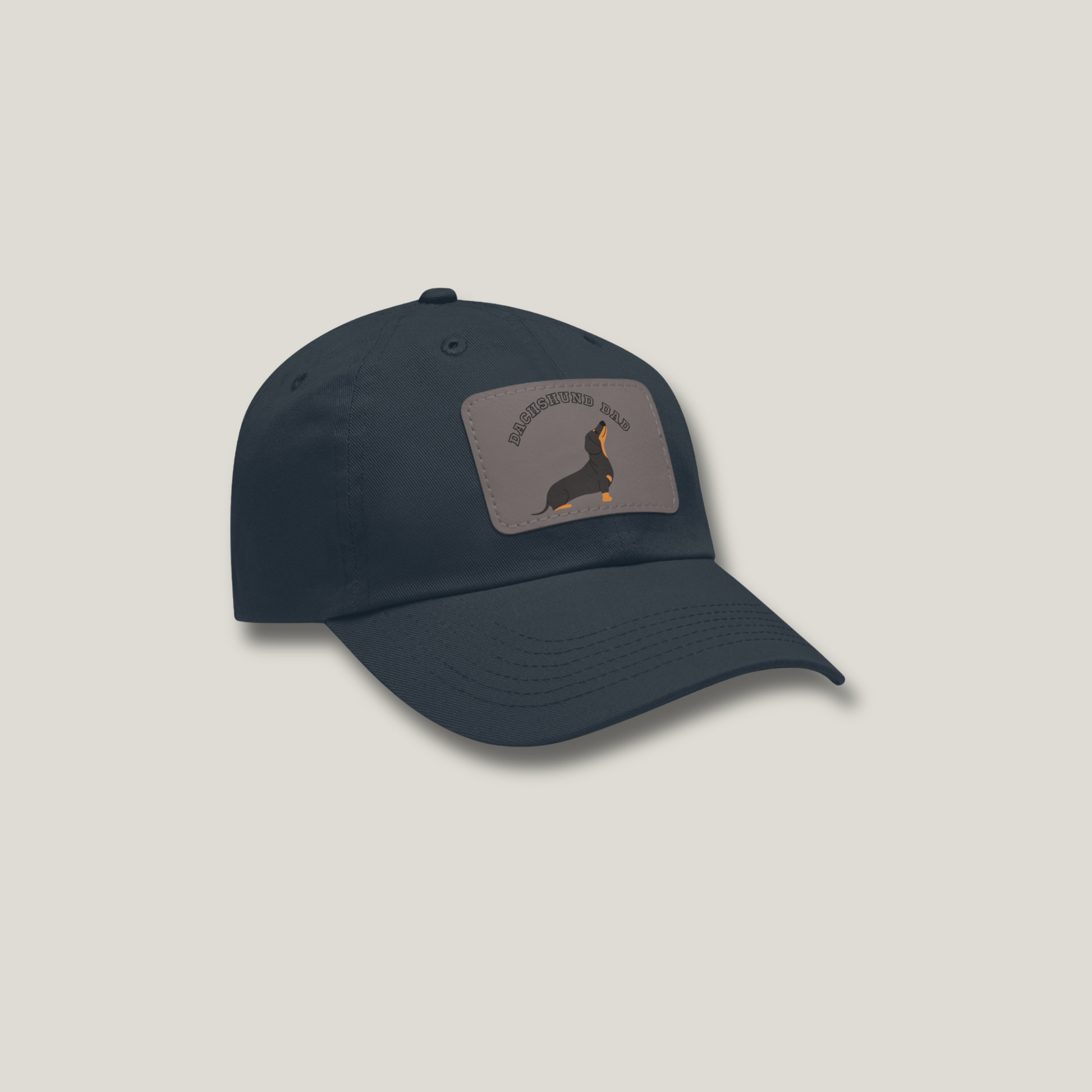 Dachshund Dad Hat with Leather Patch
