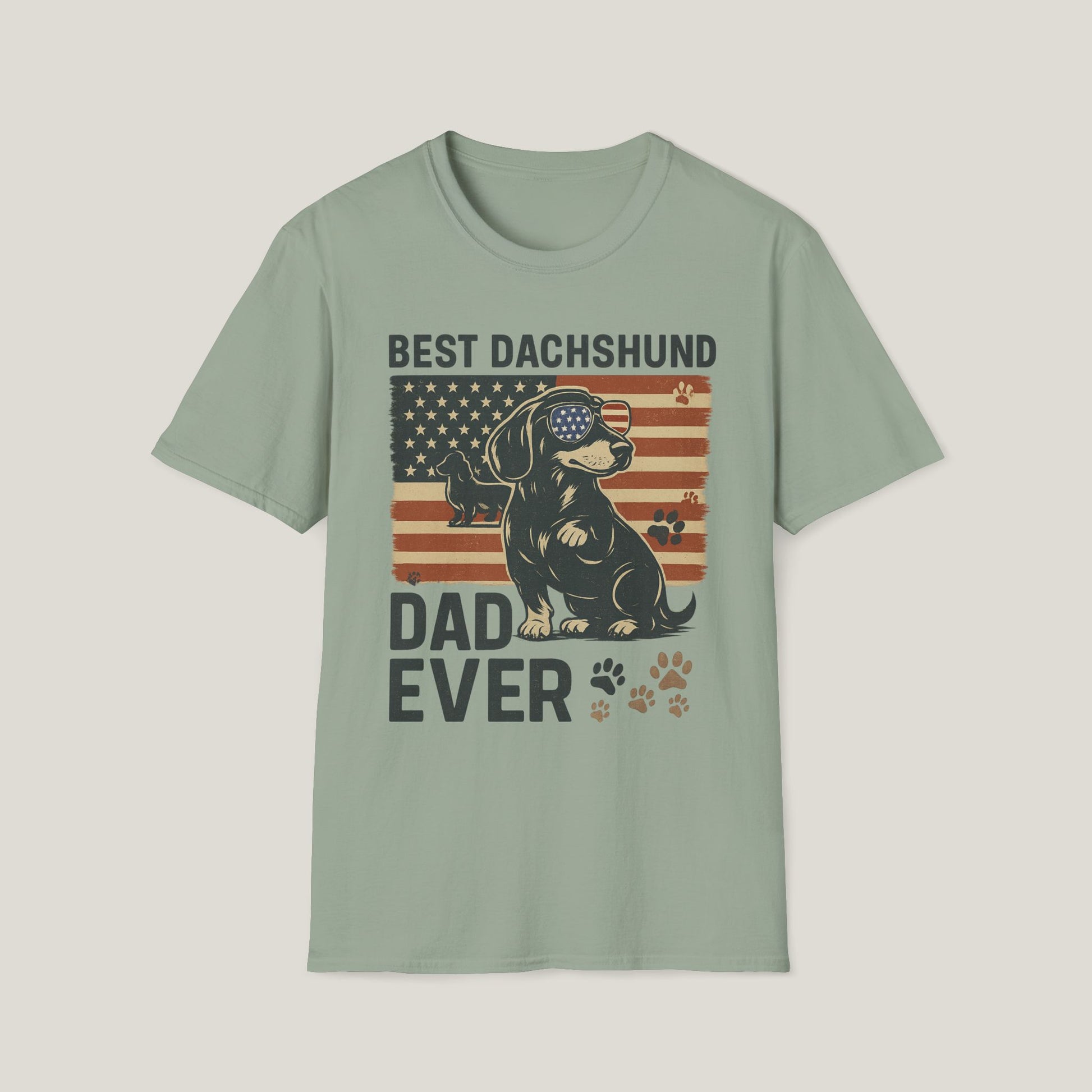 American Flag Dachshund Dad Tee