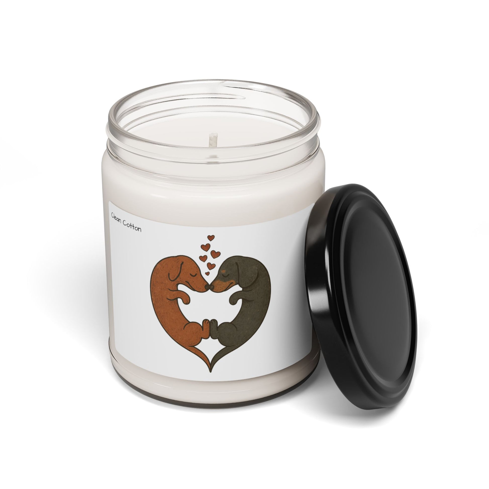 Dachshund Heart Scented Soy Candle