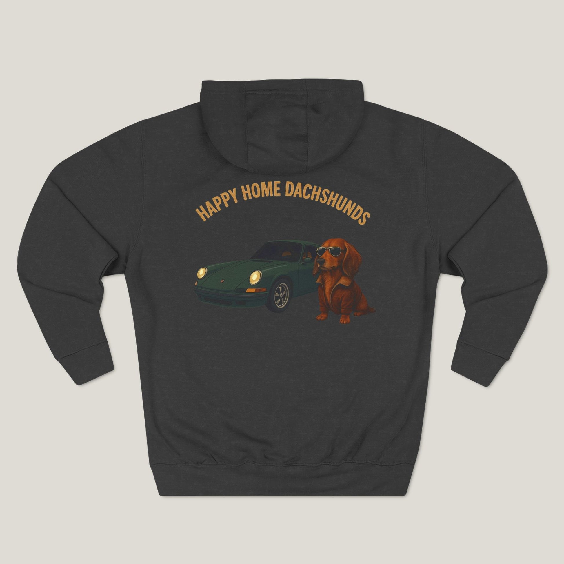 Happy Home Dachshund Car Premium Hoodie