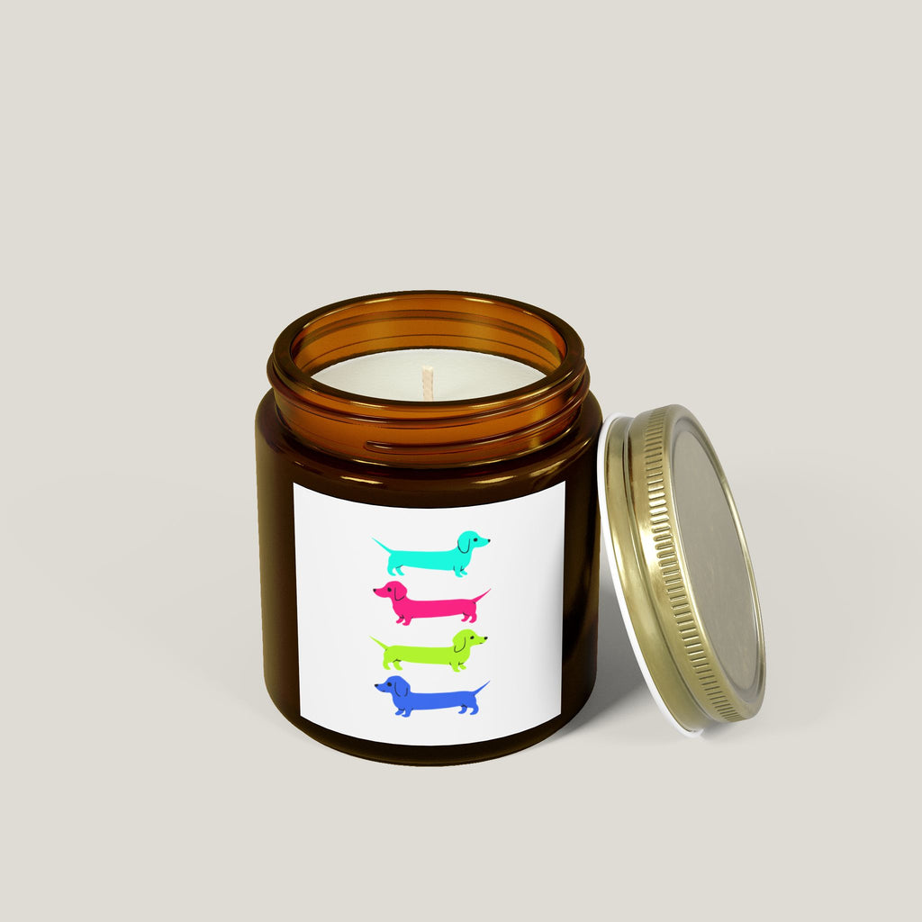 Colorful Dachshunds Scented Candle