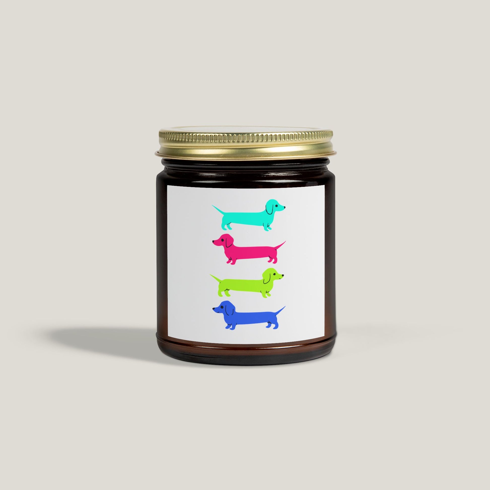 Colorful Dachshunds Scented Candle
