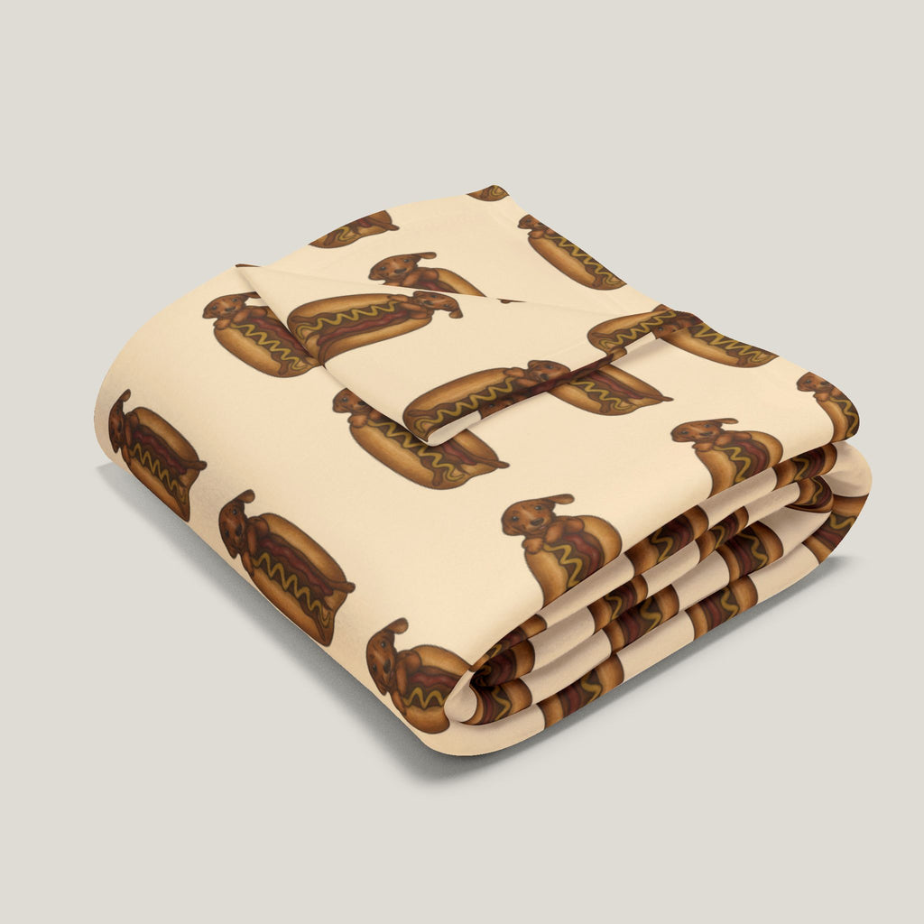 Dachshund In A Hot Dog Blanket