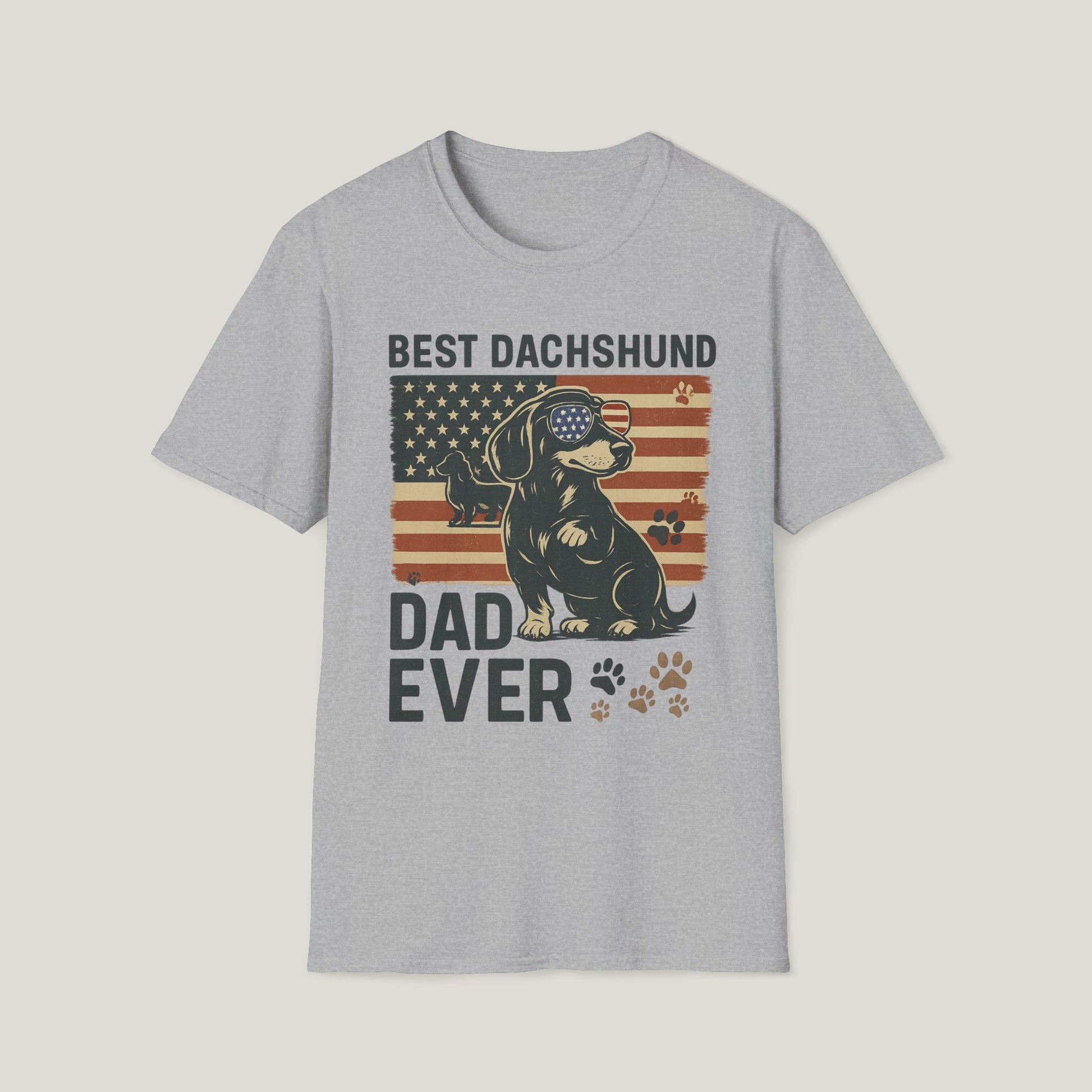 American Flag Dachshund Dad Tee
