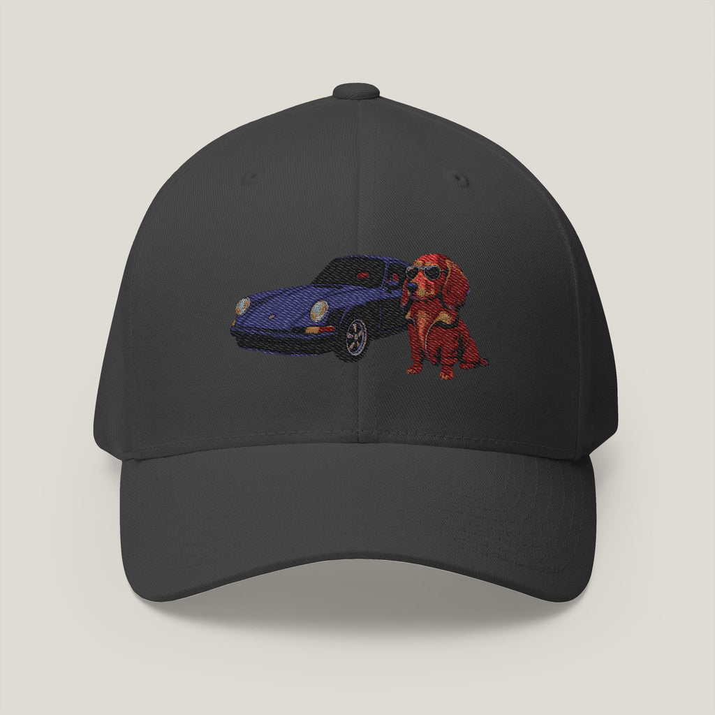 Dachshund Car Embroidery Hat