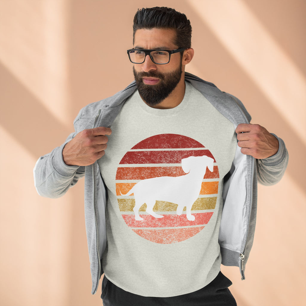Dachshund Mom Logo Premium Crewneck