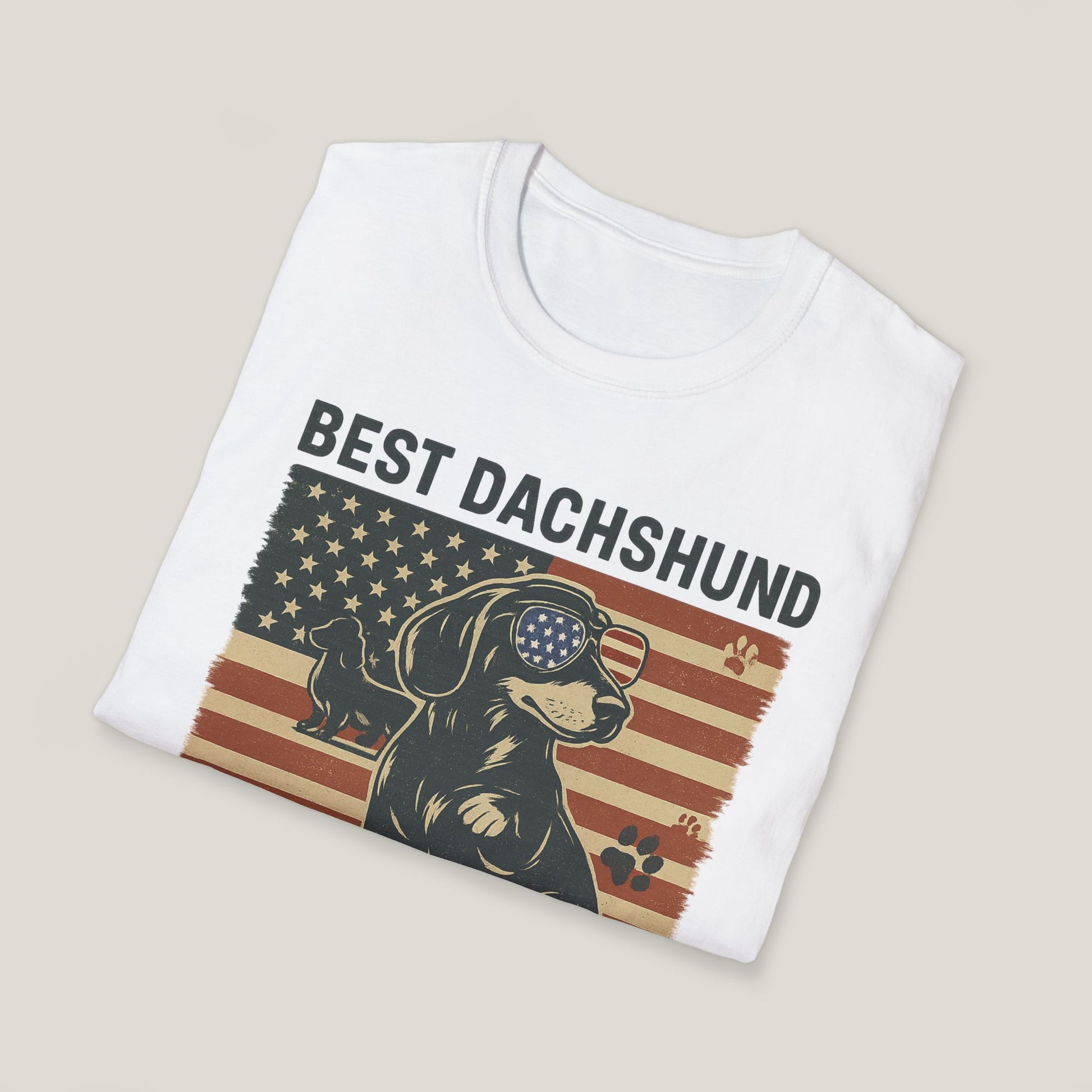 American Flag Dachshund Dad Tee