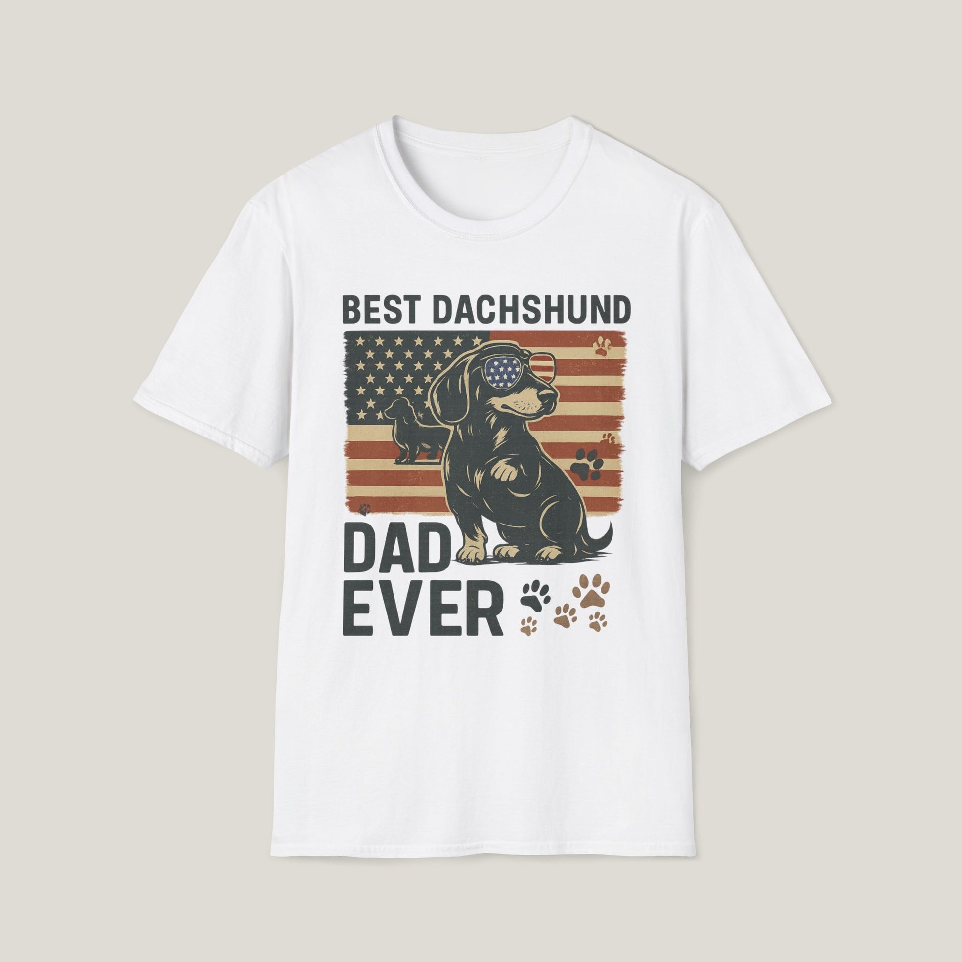 American Flag Dachshund Dad Tee