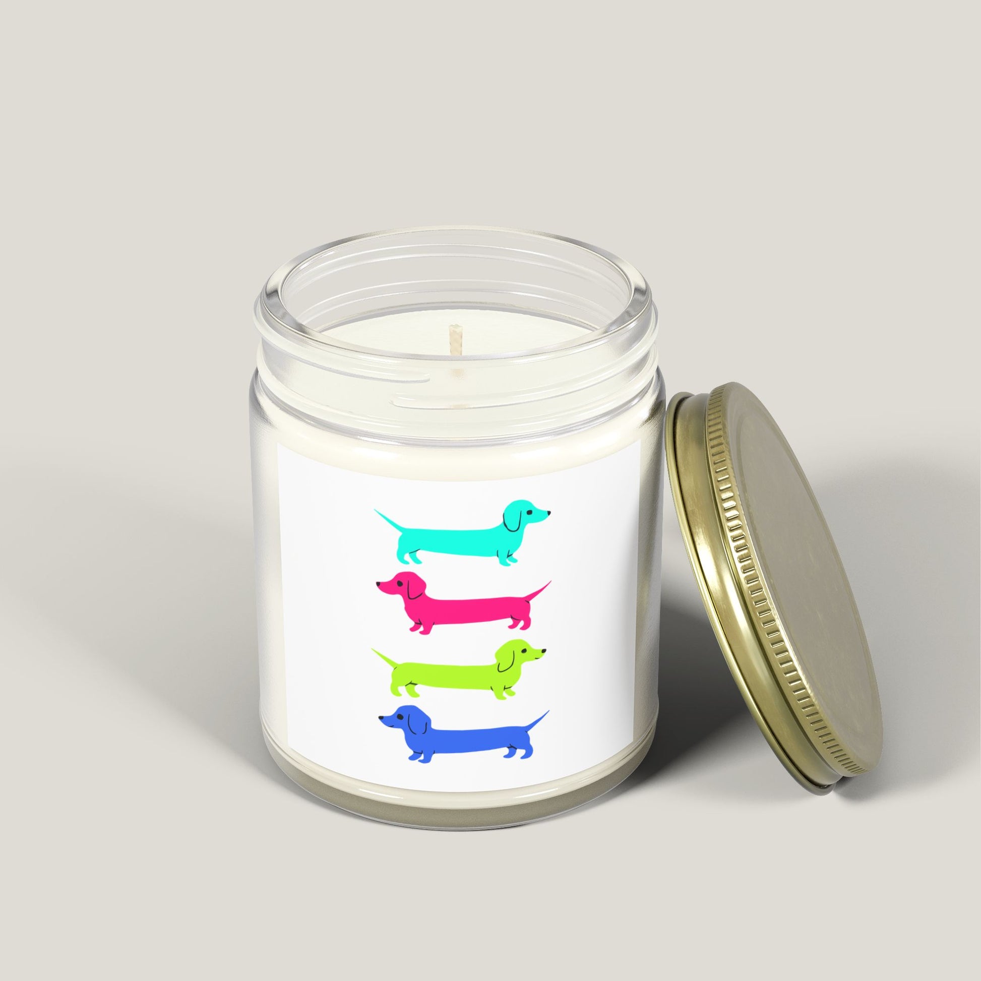 Colorful Dachshunds Scented Candle
