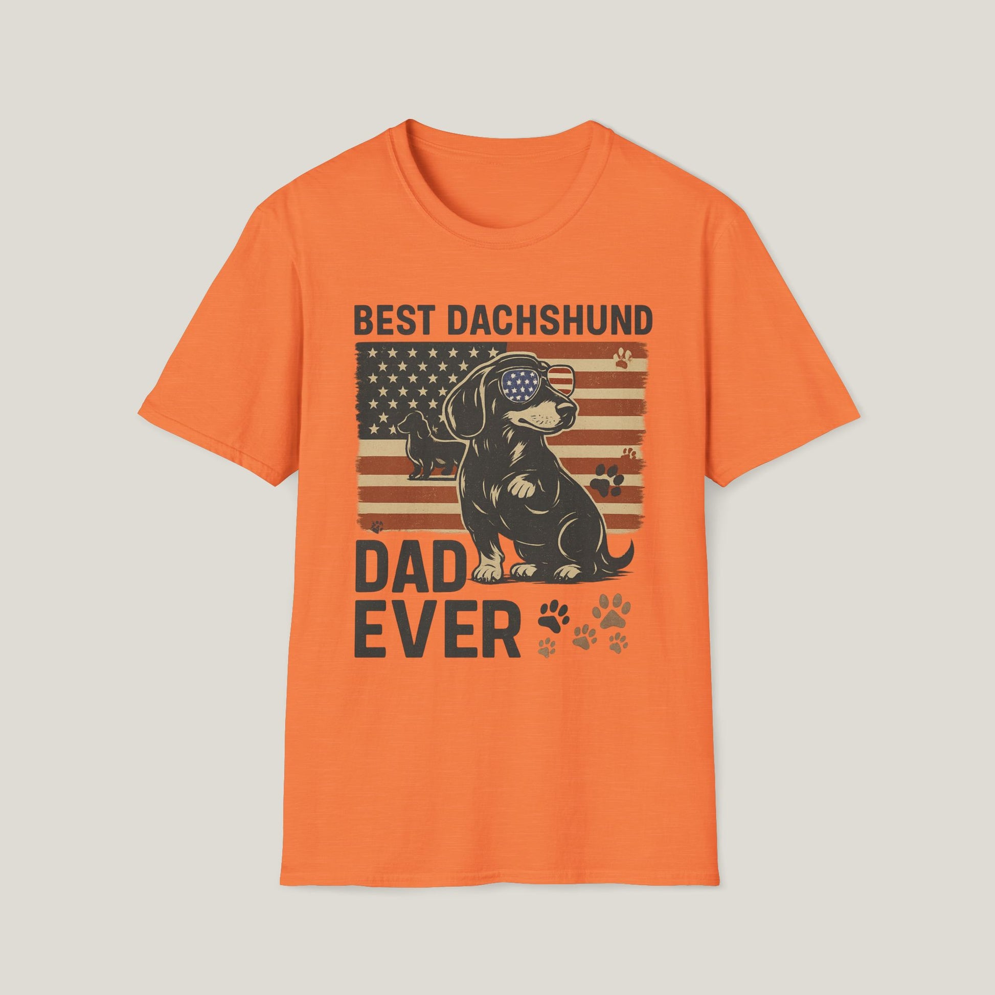 American Flag Dachshund Dad Tee