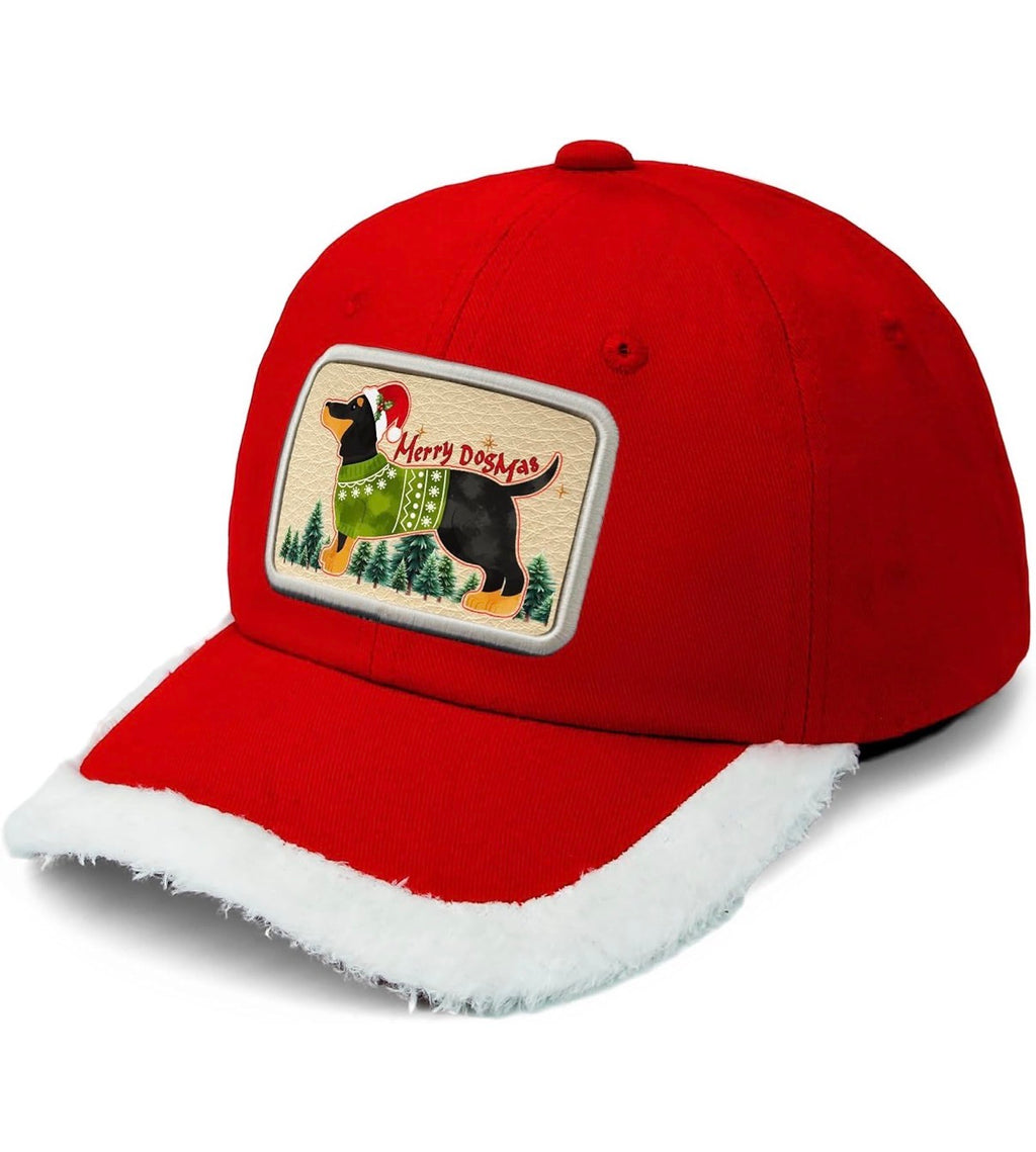 Dachshund Merry Dosmas Merry Christmas Baseball Hat Santa Hat Men's Hat
