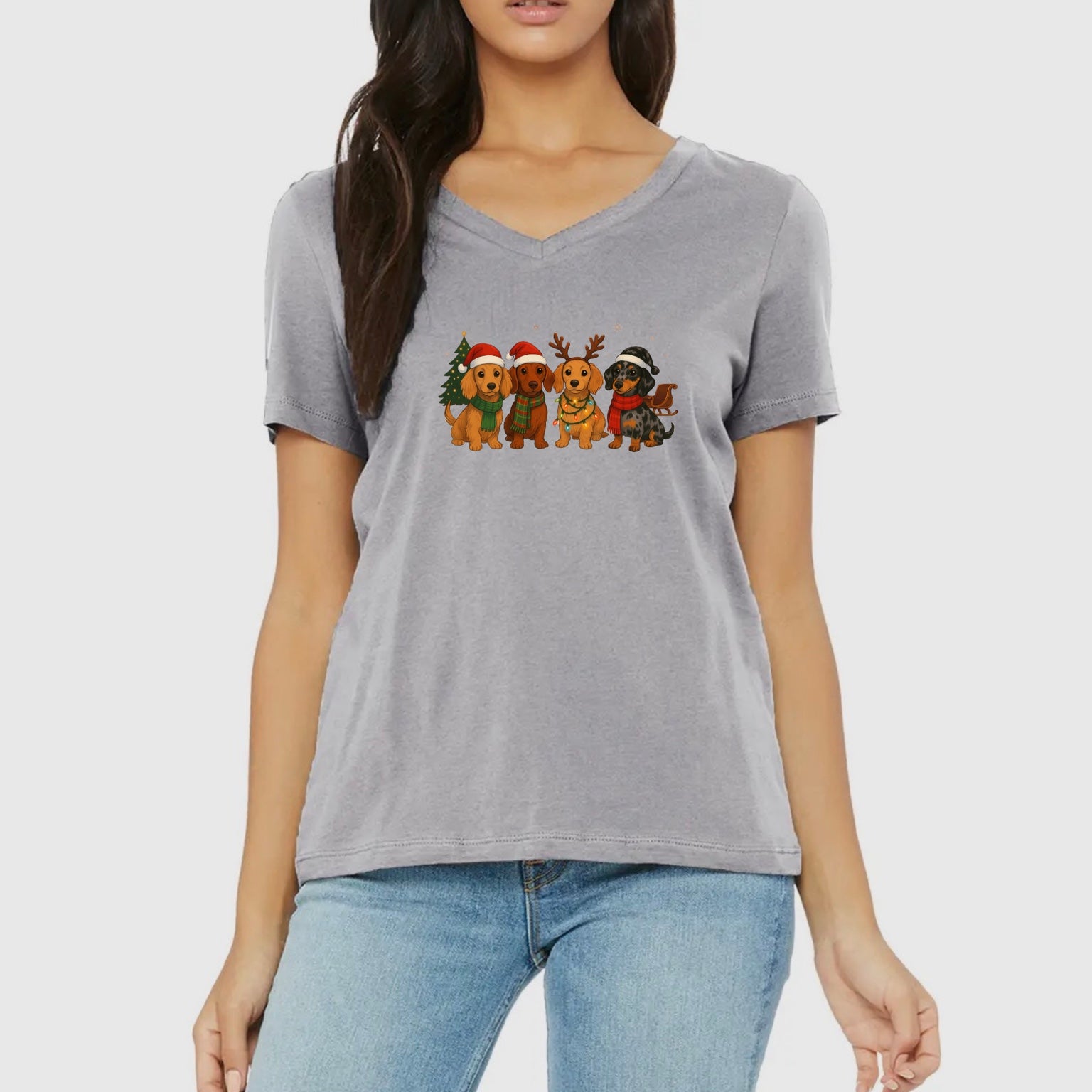 Wiener Dog Christmas Shirt • Dachshund Holiday Tee • Funny Doxie Lover Gift • Sausage Dog Santa T-Shirt