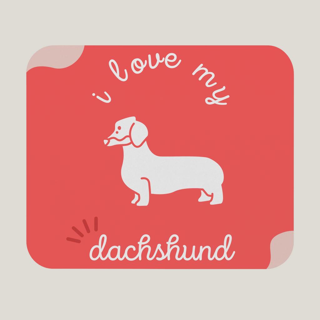 I Love My Dachshund Mouse Pad