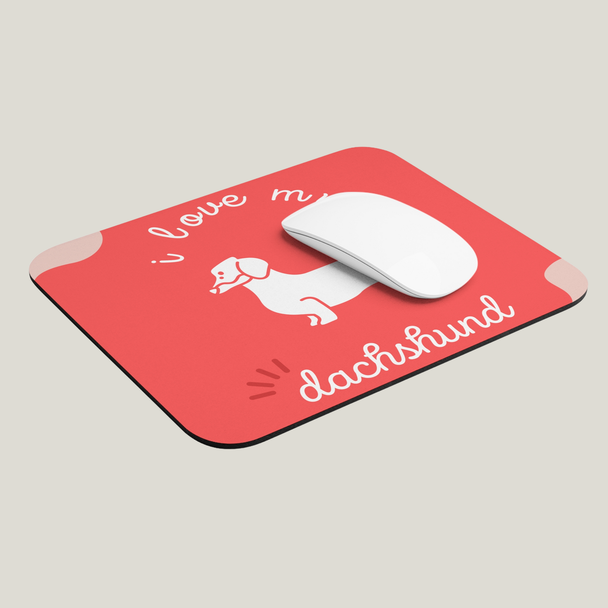 I Love My Dachshund Mouse Pad