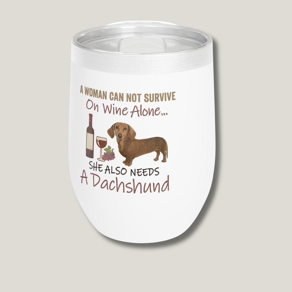 Wine Lover Dachshund Wine Tumbler