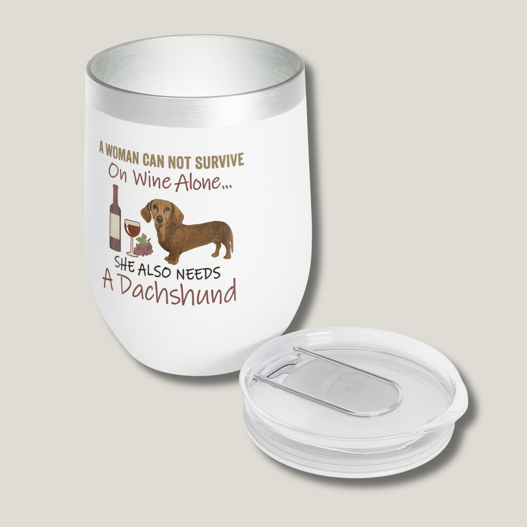 Wine Lover Dachshund Wine Tumbler