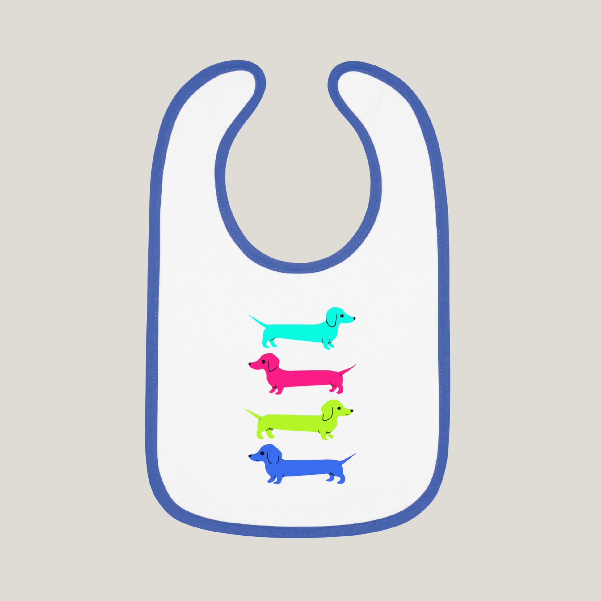 Colorful Dachshunds Baby Bib