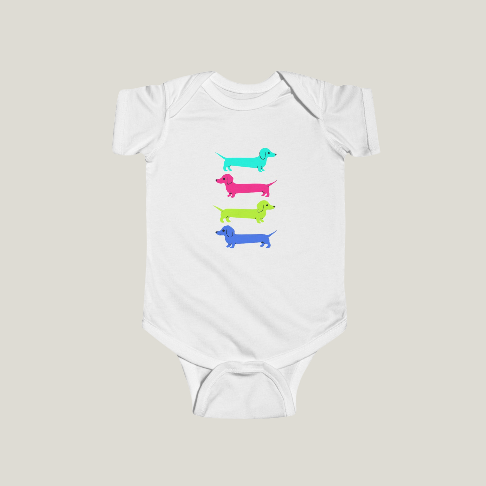 Colorful Dachshunds Onesie