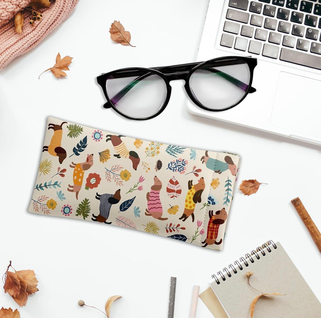 Colorful Dachshund Glasses Case | Wiener Dog Sunglass Holder | Sausage Dog Gift for Dog Lovers